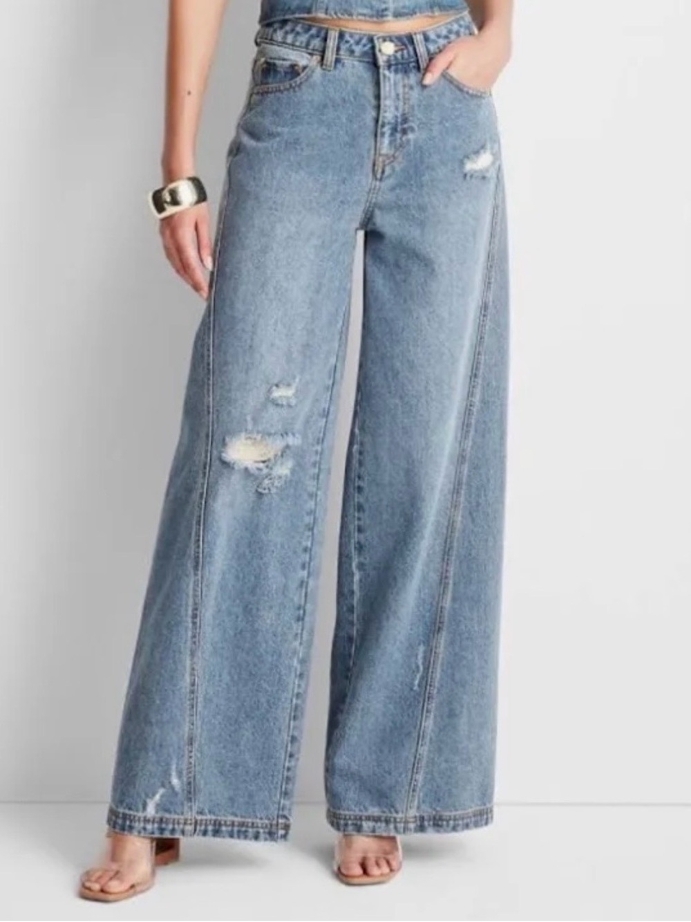 Jeneé Naylor Future Collective Wide Leg Jeans- Size 4